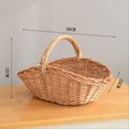 thumbnail image 3 of Willow Fruit Picnic Basket Rattan Egg Basket Kitchen Storage Basket S, 3 of 5