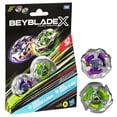 thumbnail image 1 of Battling Top Toy BEYBLADE X Knife Shinobi 4-80HN y Keel Shark 3-80F, paquete doble para niños y niñas de 8 años, 1 of 4