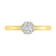 thumbnail image 3 of 1/4 Carat Prong Set Diamond Cluster Ring Band in 14K Yellow Gold (Ring Size 5.5) (I1-I2 Clarity), 3 of 4
