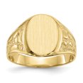 thumbnail image 1 of 14k Yellow Gold 14.5x11.0mm Mens Signet Ring Man   For Dad Mens  For Him, 1 of 9