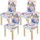 thumbnail image 1 of ABPHQTO Resumen despojado con mariposas funda elástica para silla funda protectora de asiento para comedor Hotel boda fiesta conjunto de 4, 1 of 4