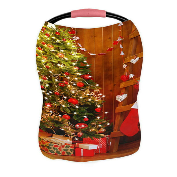 Abphqto Decorated Tree Ladder Wooden Wall Nursing Cover Baby Tfeeding Infant Feeding Car Seat Stroller Cat Canopy Breathable Com - Decorative Baby Car Seat Covers