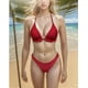 thumbnail image 1 of Traje de baño de dos piezas con tirantes divididos para mujer, traje de baño sexy de color sólido, bikini, 1 of 6