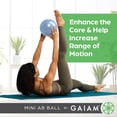 thumbnail image 3 of Gaiam 8” Mini Ab Ball (Clear Sky Blue), All Fitness Levels, 3 of 5