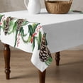 thumbnail image 4 of Green Pine Cone Table Cloth Waterproof Tablecloths, Christmas Winter Plants Leaves Tablecloth Dining Table Cover for Kitchen Party Tabletop Outdoor, Square Tablecloth 60x60 Inch, 4 of 9