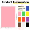 Harloon 500 Sheets Multicolored Construction Paper Bulk Heavyweight