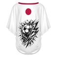 thumbnail image 5 of Soccer Cup 2026 Jersey JAPAN Soccer for Women with Colombia Flag Color Block and V Neck Short Sleeves Featuring Breathable Fabric for Tailgating Events Beach Outings Summer Festivals Wine XXL, 5 of 6