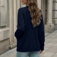thumbnail image 5 of Lixiuxyad Womens Cardigans ’s Heart Button Loose Round Neck Knit Cardigan – Soft Blend Jacket,Blue, 5 of 6