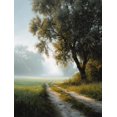 thumbnail image 1 of Qisvanset Lakeside Wildflower Path Canvas Print 12x16 Inch Entryway Decor, 1 of 8