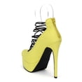thumbnail image 3 of Qupid Ravish-08 Nubuck Strappy Round Toe Platform Pump, 3 of 6
