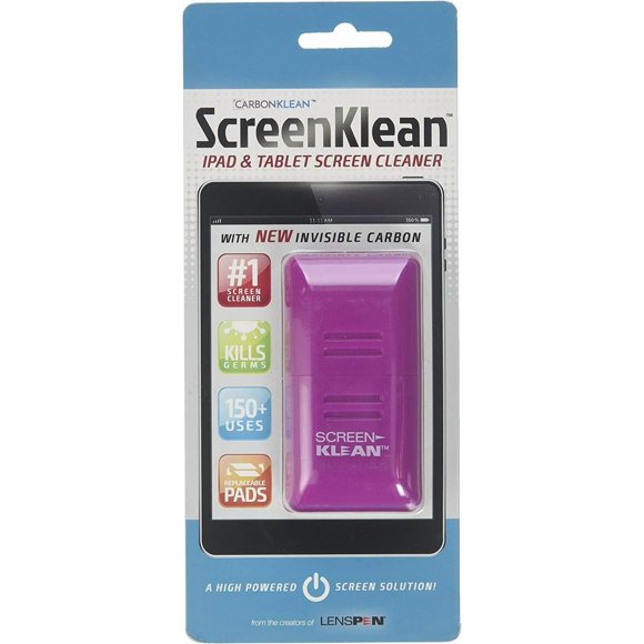 CarbonKlean Nettoyant d'Écran pour Tablette - Compatible avec iPad, Android & Amazon Tablette - avec Technologie en Microfibre de Carbone - Injecté Violet - 1 Unité