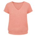 thumbnail image 4 of Chuancc Womens Summer Tops Short Sleeve Basic Casual V Neck T Shirts Trendy Fashion 2026 Pink 2XL, 4 of 4