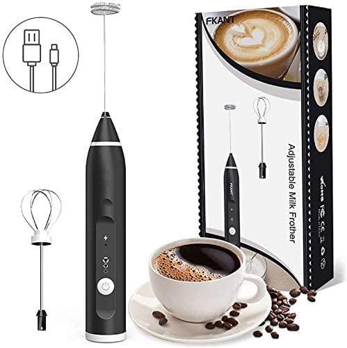 Mousseur à lait électrique portatif-USB rechargeable en acier inoxydable machine à mousse électrique outil de décoration de café