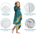 thumbnail image 7 of Teal and Gold Marble Wavy Veins Pattern Hooded Bath Towel，50"x30" for Ages 3 To 12 Kids, Quick Dry Lightweight Soft Microfiber Hood Beach Towel Cover Up for Kids, 7 of 7