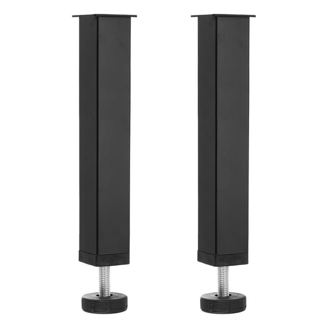 Uxcell 2 Pcs Pierna de Soporte Central Ajustable de Altura, Piernas de Soporte de Cama de 8 Pulgadas, Negro