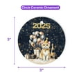 thumbnail image 5 of Happy New Year Manx Welcome 2025 Balloon Firework Party Ceramic Round Ornament Cat Lover Kitten Owner Gifts Home Tree Decor - 01014, 5 of 5