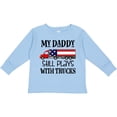thumbnail image 3 of Inktastic Daddy Plays With Trucks Boys or Girls Long Sleeve Toddler T-Shirt, 3 of 5