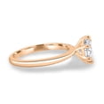 thumbnail image 4 of ESTE ORIGIN 2.05ctw Round Moissanite Twisted Micro Pavé Solitaire Engagement Ring in 10K Rose Gold for Women US 7.5, 4 of 7