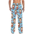thumbnail image 4 of Cute Monkey and Strawberry Men's Pajama Pants Cotton Long Sleepwear Lounge Pants M, 4 of 7