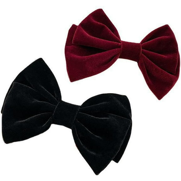 LULULION 2Pcs Hair Bow Barrette Vintage Hair Accessories for School Women