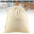 thumbnail image 3 of 2 Pack Extra Large Cotton Canvas Heavy Duty Laundry Bags Versatile Multi Use, 3 of 6