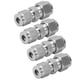 thumbnail image 2 of Unión reductora de acero inoxidable, adaptador de tubo de compresión de 4 piezas Adaptador de virola doble Adaptador de tubo de compresión Parte superior de la línea NikouMX herramienta, 2 of 8