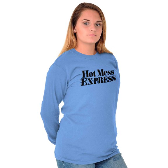 Hot Mess Express Rebel Girly Messy Women's Long Sleeve T Shirt Brisco Brands 2X