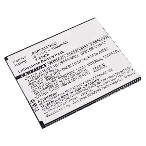 Batteries N Accessories BNA-WB-L3557 Cell Phone Battery - Li-Ion, 3.7V, 1900 mAh, Ultra High Capacity Battery - Replacement for Prestigio PAP5300DUO Battery