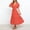 Watermelon Red, variant on Bnwani Summer Maxi Dresses for Women,Womens Dresses,V-Neck,Drawstring,Short Sleeve,Flare,Green,2XL