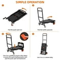 thumbnail image 4 of Soonbuy Heavy Duty Folding Hand Truck, 330 Lbs Large Capacity Foldable Dolly Cart, Platform Hand Truck with 4 Wheels and Elastic Ropes for Moving, Luggage, Shopping, Warehouse, 4 of 7