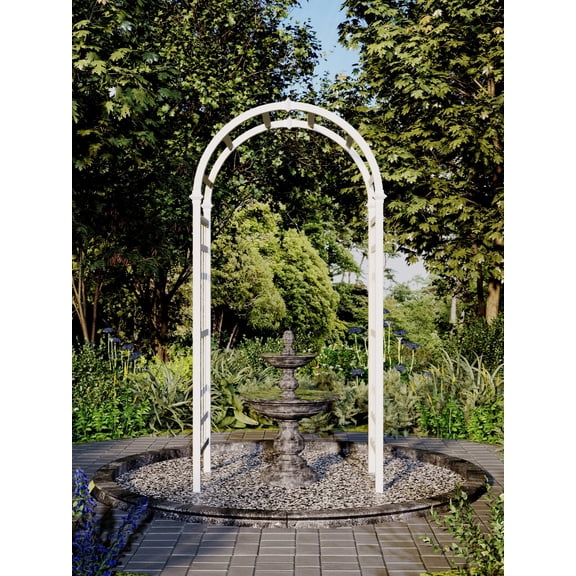 Vita 39 in L x 23 in W x 81 in H Athens Vinyl Arbor, White, VA68111
