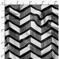 thumbnail image 2 of Soimoi Chevron Print, Silk Fabric, Decor Sewing Fabric by The Yard 42 Inch Wide,Decorative Fabric for Shirts Suits Ties, Black, 2 of 6