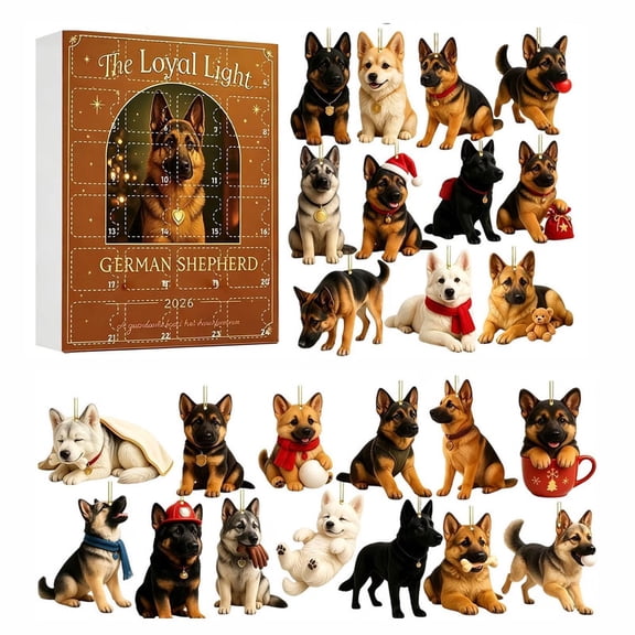 Christmas Advent Calendar Pendant Set, 24 Days Countdown Acrylic Ornaments for Christmas Tree, Reusable Holiday Countdown Decor for Home Office Mantel
