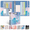 03-blue Mable-2in(Letter Size), variant on 2 Inch 3 Ring Binder Organizer With Clipboard 5-tab Pockets Dividers Transparent Folder 18 Divider Stikers Decorative Three Pen Loop Elastic S(blue Marble Letter Size)