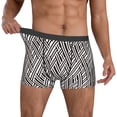 thumbnail image 2 of Kdxio Men's Boxer Briefs with Black White Stripes Print - Comfortable and Breathable Underwear for Everyday Wear, 2 of 7