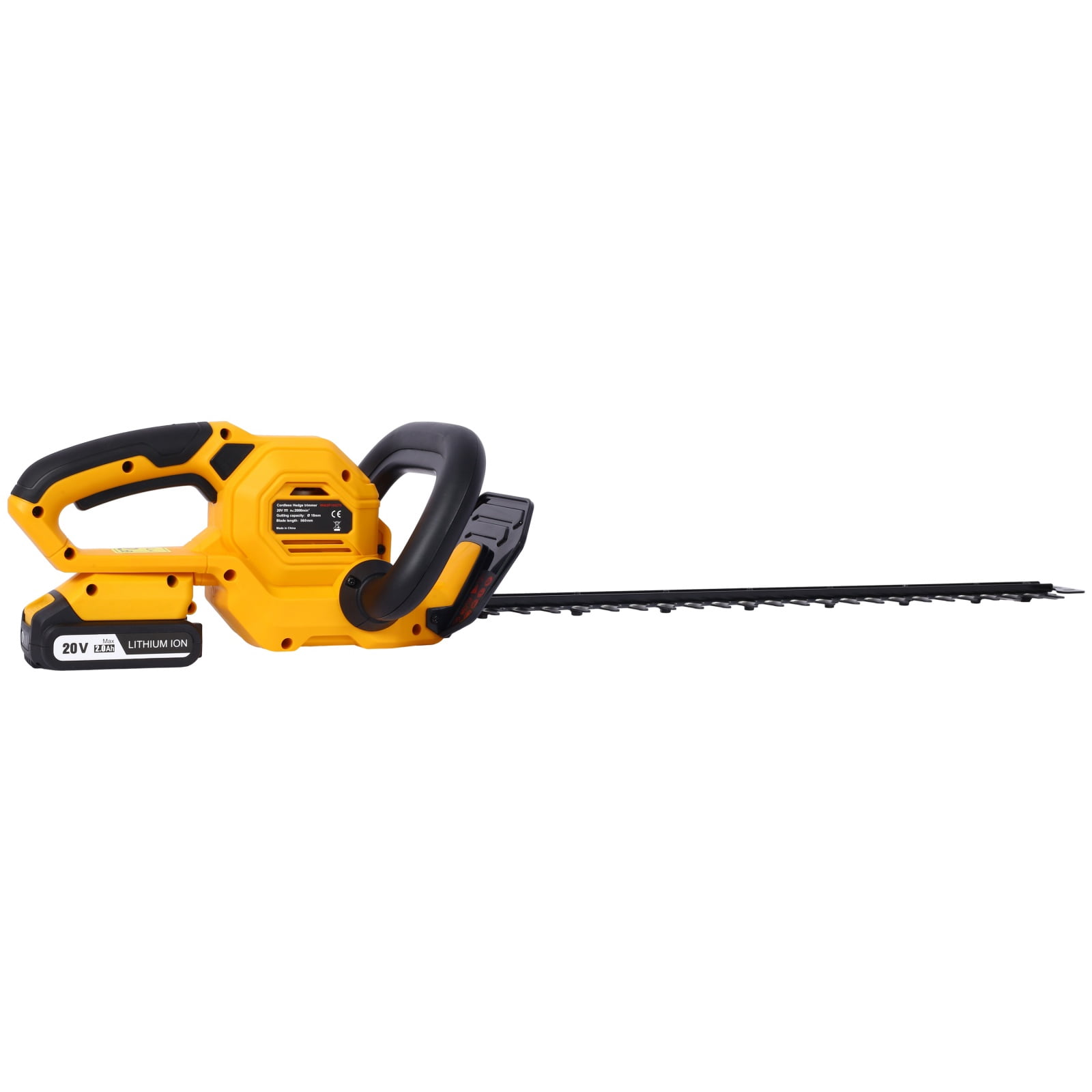 20V Cordless Hedge Trimmer, 22" Dual-Action Steel Blade with Battery & Charger, Cuts 3/4" Branches, 3000 Sq Ft per Charge