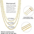 thumbnail image 4 of Waterproof Gold Necklace Layered Necklaces for Women Non Tarnish,18k Gold Plated Stainless Steel Stack Thin Chain Necklace Set for Women Gifts Jewelry, 4 of 6