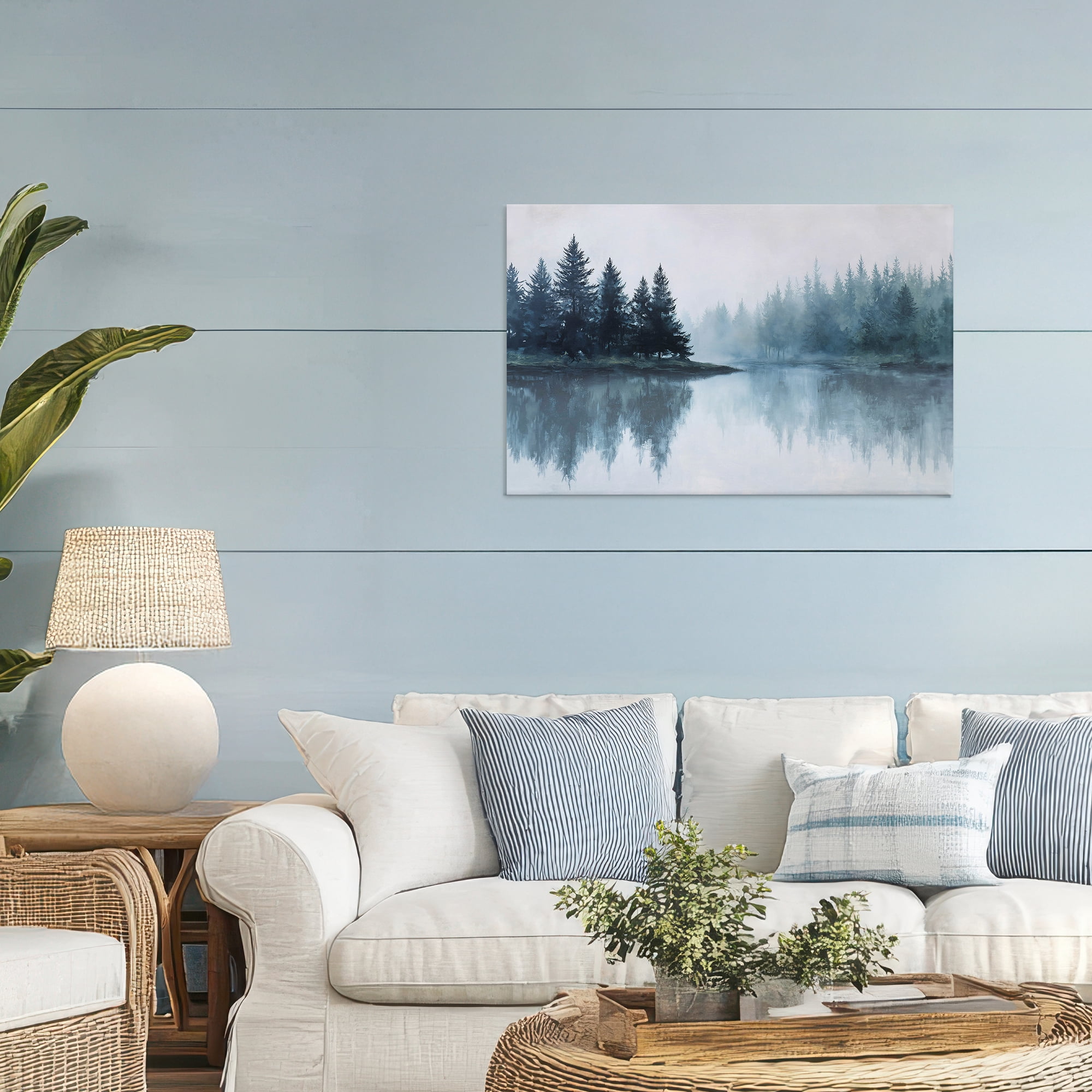 Stupell Industries Indigo Tree Reflections Canvas Wall Art, design by Jacky Ngan