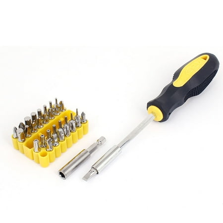 Adjustable Hex Screwdriver - 34 in 1 Slotted Torx Security Hex Screwdriver Bits Magnetic Holder Set