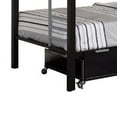 thumbnail image 2 of Benzara Twin Over Twin Black Metal Bunk Bed, Silver and Black, 2 of 4