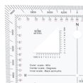 thumbnail image 2 of Échelle de Coordonnées Pratique Carte Topographique Transparente Échelle de Navigation Rapporteur, 2 of 6