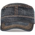 thumbnail image 3 of ORUYROP Washed Cotton Military Caps Cadet Army Caps Unique Design Vintage Flat Top Cap, 3 of 7