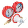 thumbnail image 2 of Oxygen Acetylene Gauge Pressure Reducer Reducing Valve with Full Copper Air Inlet Connector for Welding Electronic (Acetylene), 2 of 7