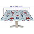 thumbnail image 5 of July 4th Fitted Table Cover Square 36x36 in, Red and Blue Stars Elastic Edge Tablecloth for Party Dining Home Picnic, 5 of 5