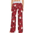 thumbnail image 4 of Women's Pajama Pants, Casual Pajama Bottoms Drawstring Lounge Pants Wide Leg, 4 of 7