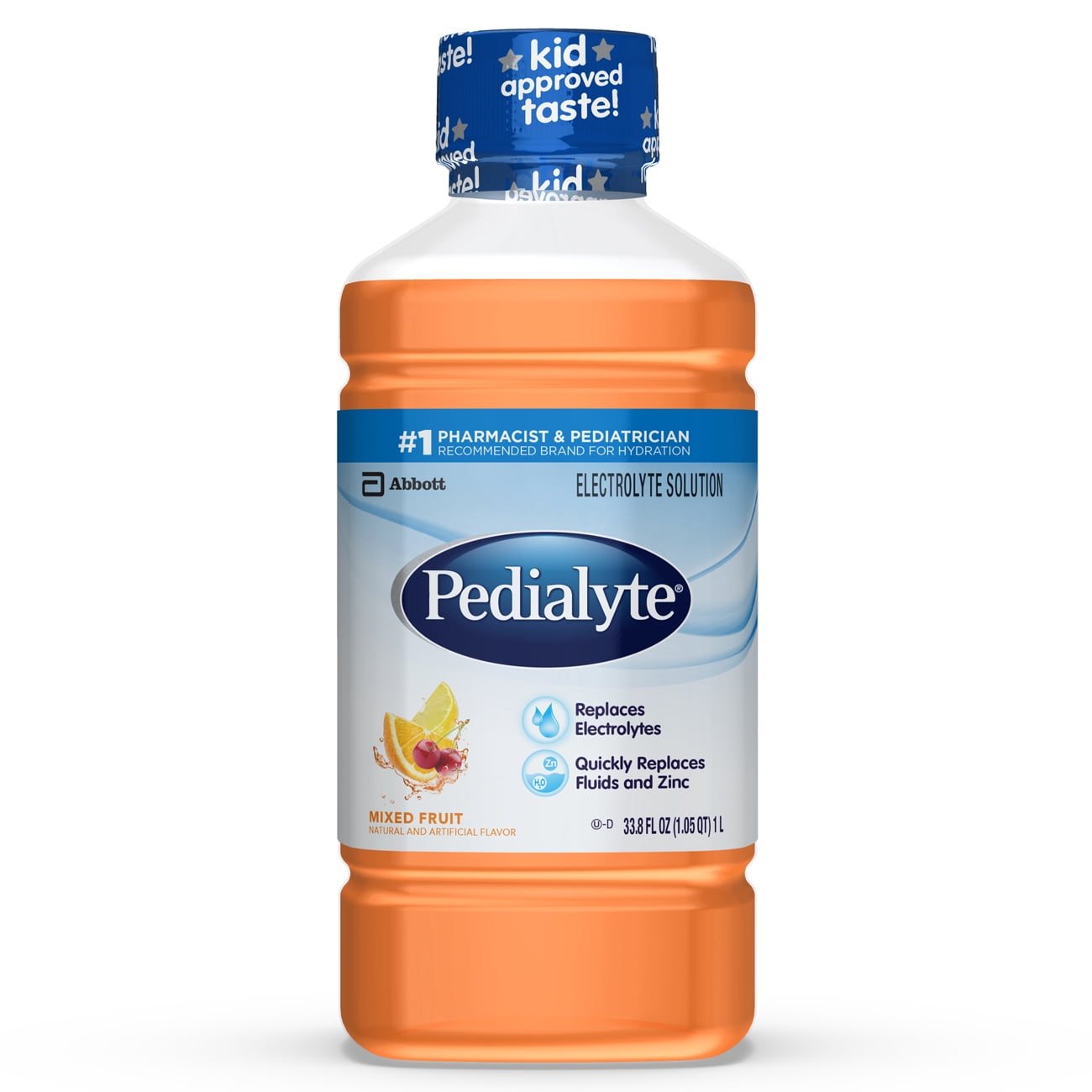 Pedialyte Electrolyte Solution Hydration Drink Mixed Fruit 1 Liter 