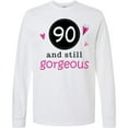 thumbnail image 3 of Inktastic 90th Birthday 90 and Still Gorgeous Long Sleeve T-Shirt, 3 of 5
