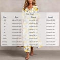thumbnail image 3 of Ayolanni 3/4 Sleeve Fall Dresses for Women V Neck Plus Size A-Line Maxi Dresses Floral Holiday Flowy Babydoll Long Dress Yellow L, 3 of 7