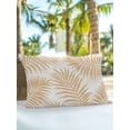 thumbnail image 4 of Outdoor Pillows Waterproof, Beige Palm Leaves Throw Pillows with Inserts Included, Summer Botanical Tropical Plants Indoor Outdoor Decorative Lumbar Pillow for Bed/Couch/Patio 12"x20", 1Pcs, 4 of 8