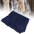 thumbnail image 1 of Borde de Flecos, 10 Yardas 14 cm de Largo Borla de Flecos Cinta de Adornos de Encaje de poliéster para Bricolaje Vestido Latino Etapa Ropa Cortina Accesorios(Azul Marino) Amonsee NO, 1 of 6